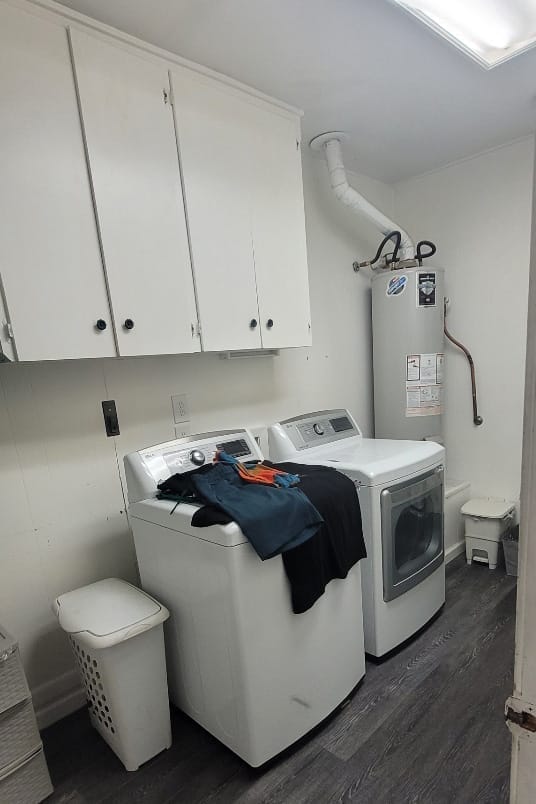Before the remodel, the laundry room was outdated, with old appliances and minimal storage.